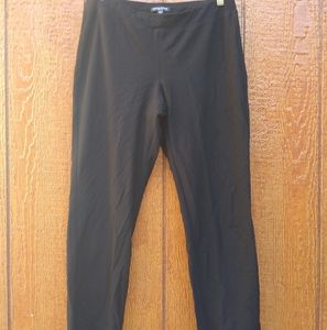 Eileen Fisher Black Viscose Lycra Knit Leggings Pants Size Petite Medium